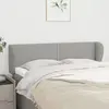 Image de vidaXL Tête de lit avec oreilles - 147x23x78/88 cm Gris clair