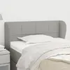 Image de vidaXL Headboard with Wings - Light Gray 103x23x78/88 cm Fabric