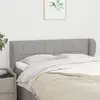 Image de vidaXL tête de lit avec oreilles gris clair 147x23x78/88 cm tissu