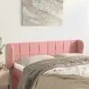 Image de vidaXL Tête de lit avec oreilles Rose - 147x23x78/88 cm