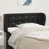Image de vidaXL Tête de lit avec oreilles - Noir