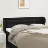 Image de vidaXL Tête de lit avec oreilles - Noir