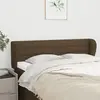 Image de vidaXL Tête de lit avec oreilles - Tissu Marron foncé