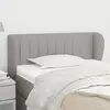 Image de vidaXL Tête de lit avec oreilles 103x23x78/88 cm - Gris clair
