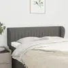 Image de vidaXL Tête de lit avec oreilles - Gris foncé 147 cm