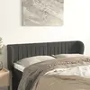 Image de Vidaxl Tête de lit avec oreilles - Gris foncé, Velours