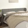 Image de vidaXL Tête de lit avec oreilles - Gris clair