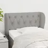 Image de vidaXL Tête de lit avec oreilles 83x23x78/88 cm - Gris clair