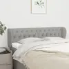 Image de vidaXL Tête de lit avec oreilles - Gris clair - 147x23x78/88 cm