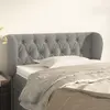 Image de vidaXL Tête de lit avec oreilles Gris clair