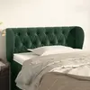 Image de VidaXL Tête de Lit avec Oreilles Vert Foncé - Velours