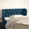 Image de vidaXL Tête de lit avec oreilles - 103 cm - Bleu foncé
