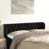 Image de vidaXL Tête de lit avec oreilles Noir 147x23x78/88 cm Velours