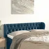 Image de vidaXL Tête de lit avec oreilles - Bleu foncé