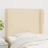 Image de Vidaxl Tête de lit avec oreilles 103x23x118/128 cm - Crème
