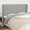 Image de vidaXL Tête de lit avec oreilles 163x23x118/128 cm Tissu - Gris clair