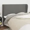 Image de vidaXL Tête de lit avec oreilles Gris foncé