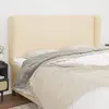 Image de vidaXL Tête de lit avec oreilles - Crème