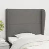 Image de vidaXL Tête de lit avec oreilles - Gris foncé