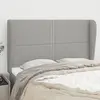 Image de Vidaxl Tête de lit avec oreilles - Gris clair - 147x23x118/128 cm - Tissu