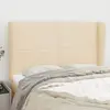 Image de VIDAXL Tête de lit avec oreilles Crème