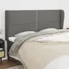 Image de vidaXL Tête de lit avec Oreilles - Gris foncé