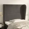 Image de vidaXL Tête de lit avec oreilles - Gris foncé 93x23x118/128 cm