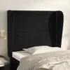 Image de vidaXL Tête de lit avec oreilles - 103 cm - Noir