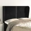 Image de Vidaxl Tête de lit avec oreilles 147x23x118/128 cm - Noir