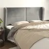 Image de vidaXL Tête de lit avec oreilles Gris clair
