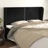 Image de vidaXL Tête de lit avec oreilles 203x23x118/128 cm Noir