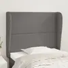 Image de vidaXL Tête de lit avec oreilles 103x23x118/128 cm - Gris