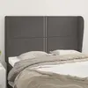 Image de VIDAXL Tête de lit avec oreilles - Gris 147x23x118/128 cm