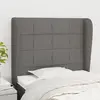 Image de vidaXL Tête de lit avec Oreilles - Gris foncé