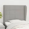 Image de vidaXL Tête de lit avec oreilles - Gris clair