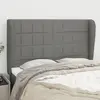 Image de vidaXL Tête de lit avec oreilles - Gris foncé 147x23x118/128 cm