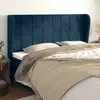 Image de vidaXL Tête de lit avec oreilles - Velours Bleu foncé