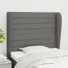 Image de vidaXL Tête de lit avec oreilles Gris foncé
