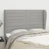 Image de VidaXL Tête de lit avec oreilles Gris clair