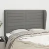 Image de vidaXL Tête de Lit avec Oreilles - Gris Foncé