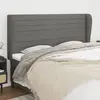 Image de vidaXL Tête de lit avec oreilles - Gris foncé