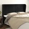 Image de vidaXL Tête de lit avec oreilles - Noir