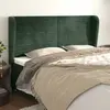 Image de vidaXL Tête de lit avec oreilles - Velours vert foncé