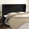 Image de vidaXL Tête de lit avec oreilles 203x23 - Noir
