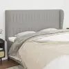 Image de vidaXL Tête de lit avec oreilles - Gris clair