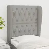 Image de vidaXL Tête de lit avec oreilles 83x23x118/128 cm - Gris clair