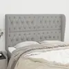 Image de vidaXL Tête de lit avec oreilles 147x23x118/128 cm - Gris clair