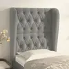Image de vidaXL Tête de lit avec oreilles 83x23x118 cm - Gris Clair