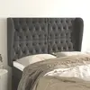 Image de vidaXL Tête de lit avec oreilles - Gris foncé 163 cm