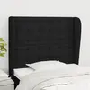 Image de Tête de lit VIDAXL avec oreilles Noir 83x23x118/128 cm